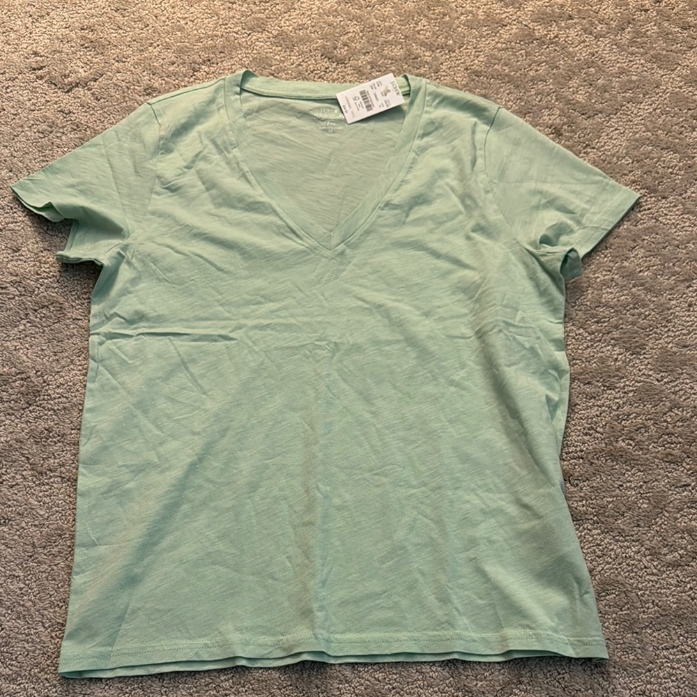 J. Crew Green Fitted Short Sleeve T-Shirt